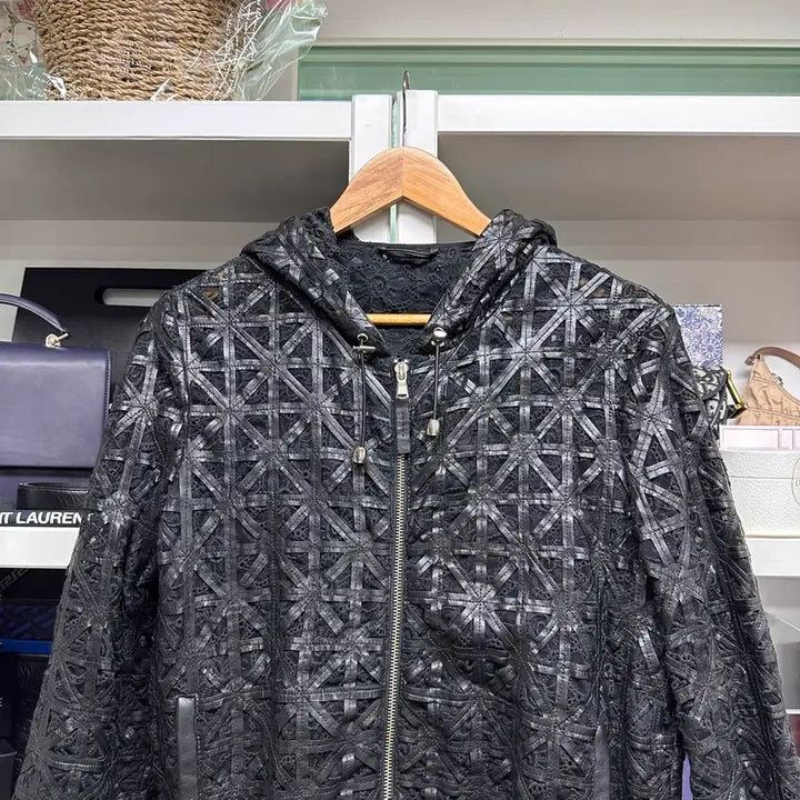 [BUNJANG] OLIVIERI Leather Lace Jacket / [ OLIVIERI ] 란스미어 올리비에리 가죽 레이스 자켓