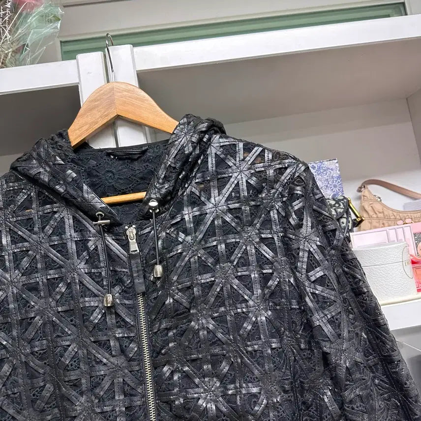 [BUNJANG] OLIVIERI Leather Lace Jacket / [ OLIVIERI ] 란스미어 올리비에리 가죽 레이스 자켓