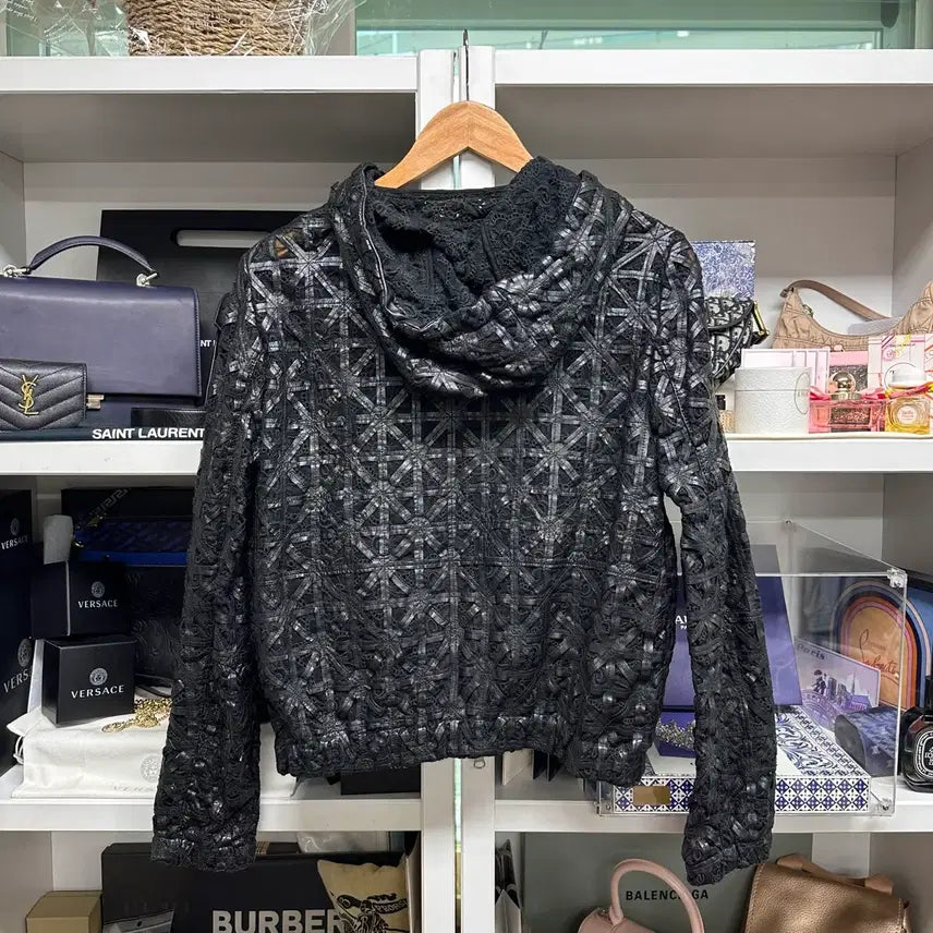 [BUNJANG] OLIVIERI Leather Lace Jacket / [ OLIVIERI ] 란스미어 올리비에리 가죽 레이스 자켓