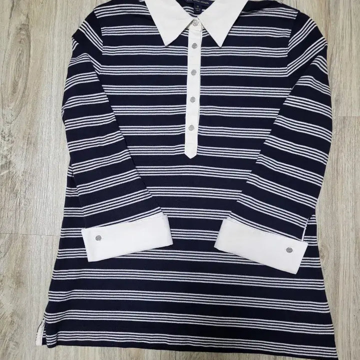 [BUNJANG] Brooks Brothers Striped Three-Quarter Sleeve T-shirt / 브룩스 브라더스 스트라이프 칠부 티셔츠