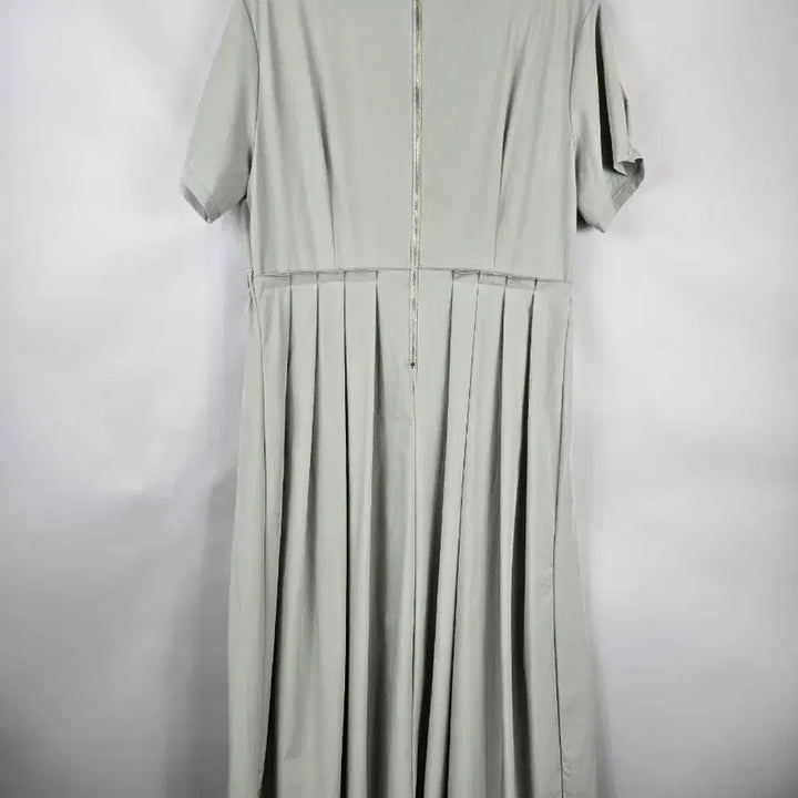 [SOLD OUT] [무료배송]여성 F 얇은 바스락 스판 원단 루즈핏 반팔 롱 원피스 그레이