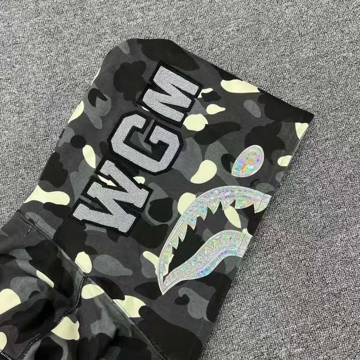 [SOLD OUT] 베이프 시치 샤크 후드 카모 블랙(정품인증가능)