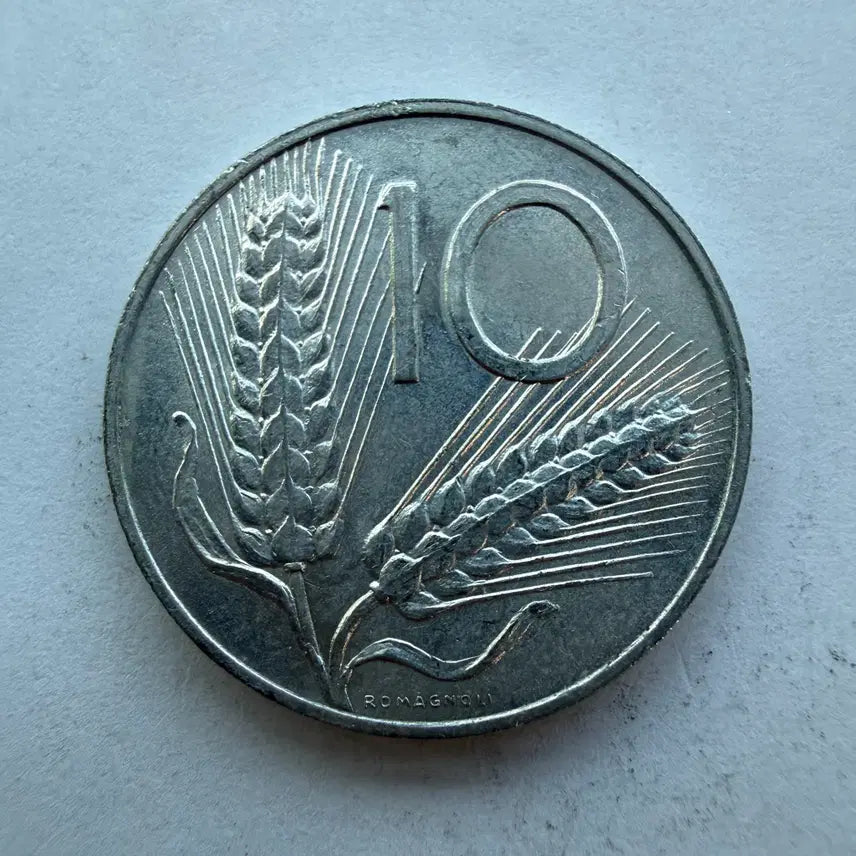 [BUNJANG] Italian 10 Lira Aluminum Coin 1955 / 1955년 이탈리아 10리라 알루미늄 동전 S1798