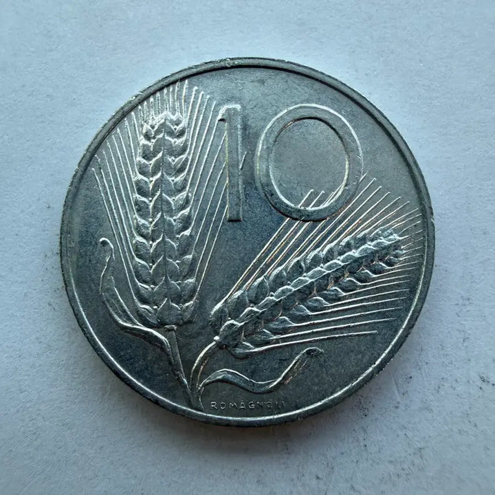 [BUNJANG] Italian 10 Lira Aluminum Coin 1955 / 1955년 이탈리아 10리라 알루미늄 동전 S1798