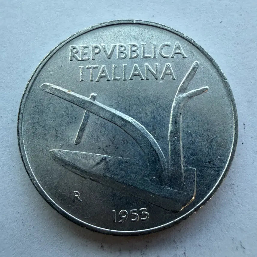 [BUNJANG] Italian 10 Lira Aluminum Coin 1955 / 1955년 이탈리아 10리라 알루미늄 동전 S1798