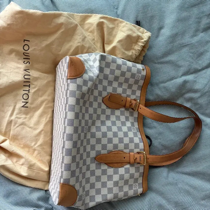 [BUNJANG] Louis Vuitton Damier Azur Tote Bag / 루이비통 다미에 아주르 가방 + 더스트백