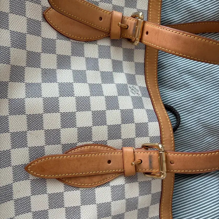 [BUNJANG] Louis Vuitton Damier Azur Tote Bag / 루이비통 다미에 아주르 가방 + 더스트백
