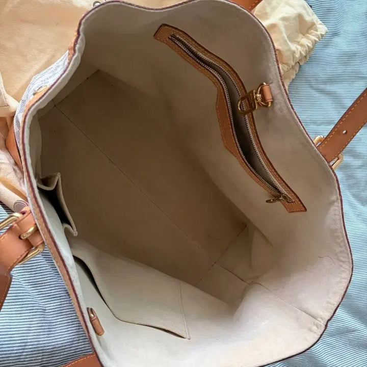 [BUNJANG] Louis Vuitton Damier Azur Tote Bag / 루이비통 다미에 아주르 가방 + 더스트백