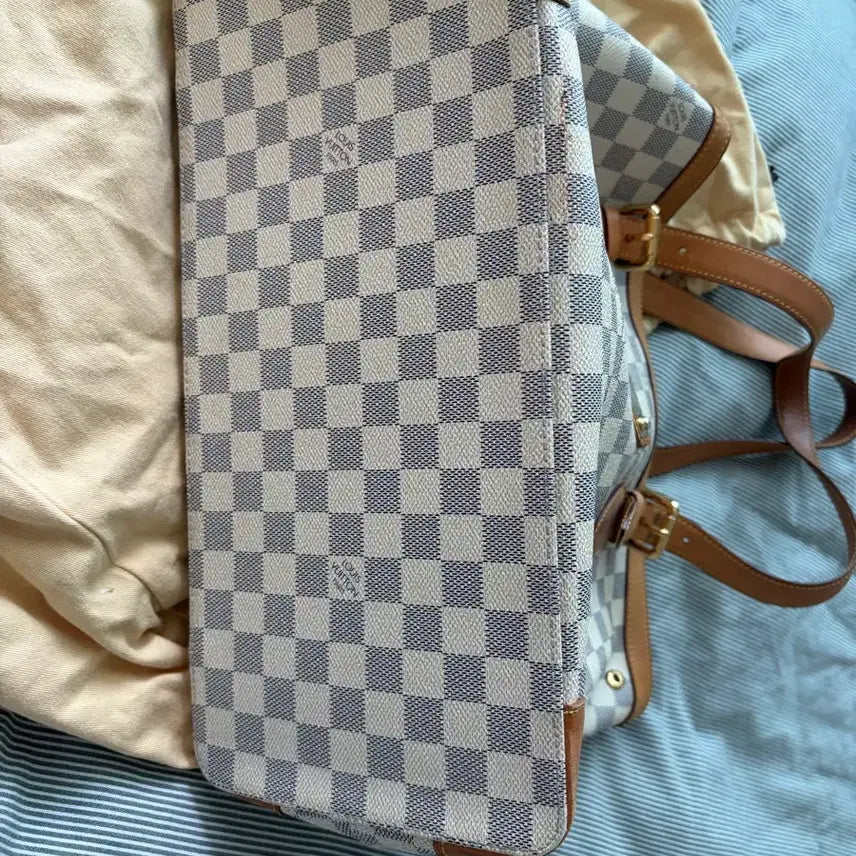 [BUNJANG] Louis Vuitton Damier Azur Tote Bag / 루이비통 다미에 아주르 가방 + 더스트백
