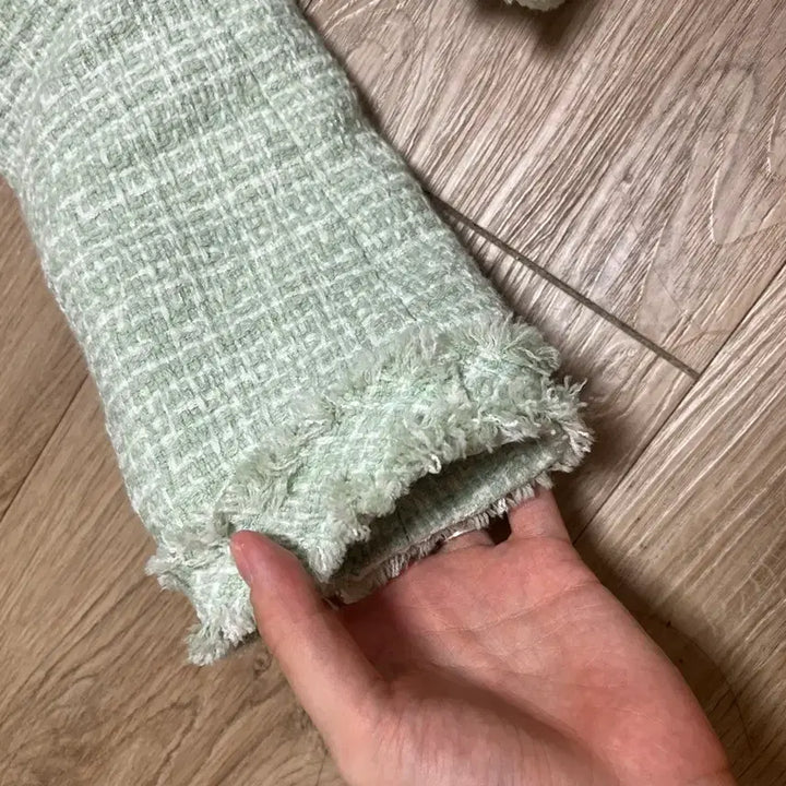 [BUNJANG] MIXXO Mint Tweed Set Skirt Jacket / MIXXO 민트 트위드 셋업 스커트 자켓