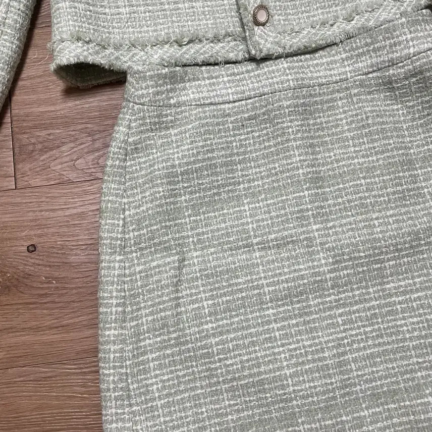 [BUNJANG] MIXXO Mint Tweed Set Skirt Jacket / MIXXO 민트 트위드 셋업 스커트 자켓