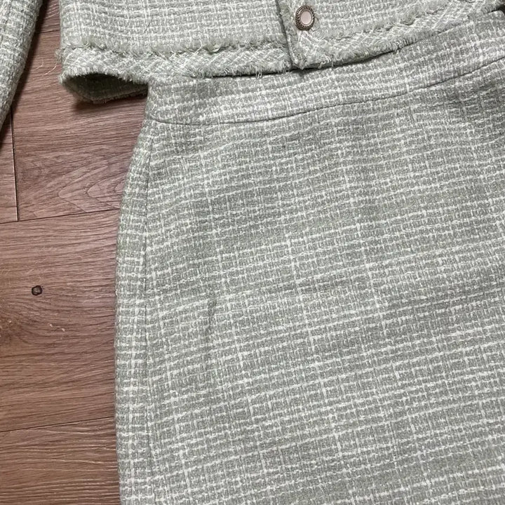 [BUNJANG] MIXXO Mint Tweed Set Skirt Jacket / MIXXO 민트 트위드 셋업 스커트 자켓