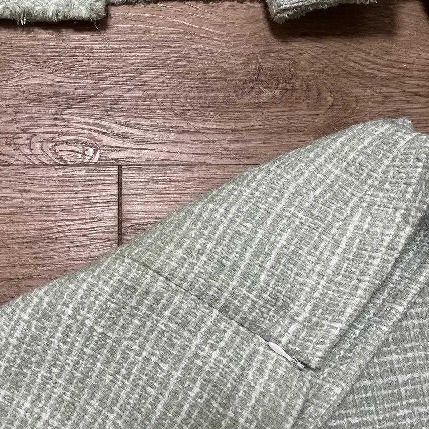 [BUNJANG] MIXXO Mint Tweed Set Skirt Jacket / MIXXO 민트 트위드 셋업 스커트 자켓