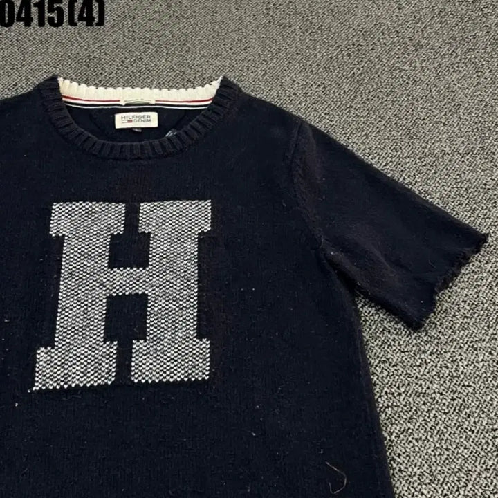 [BUNJANG] Tommy Hilfiger H Logo Knit T-shirt / 타미힐피거 반팔 니트 H로고 L | 0415 [4]