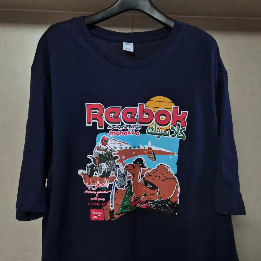 [SOLD OUT] 110)리복 남성 프린트 라운드 반팔티 CL GR SOUVENIR 5 티