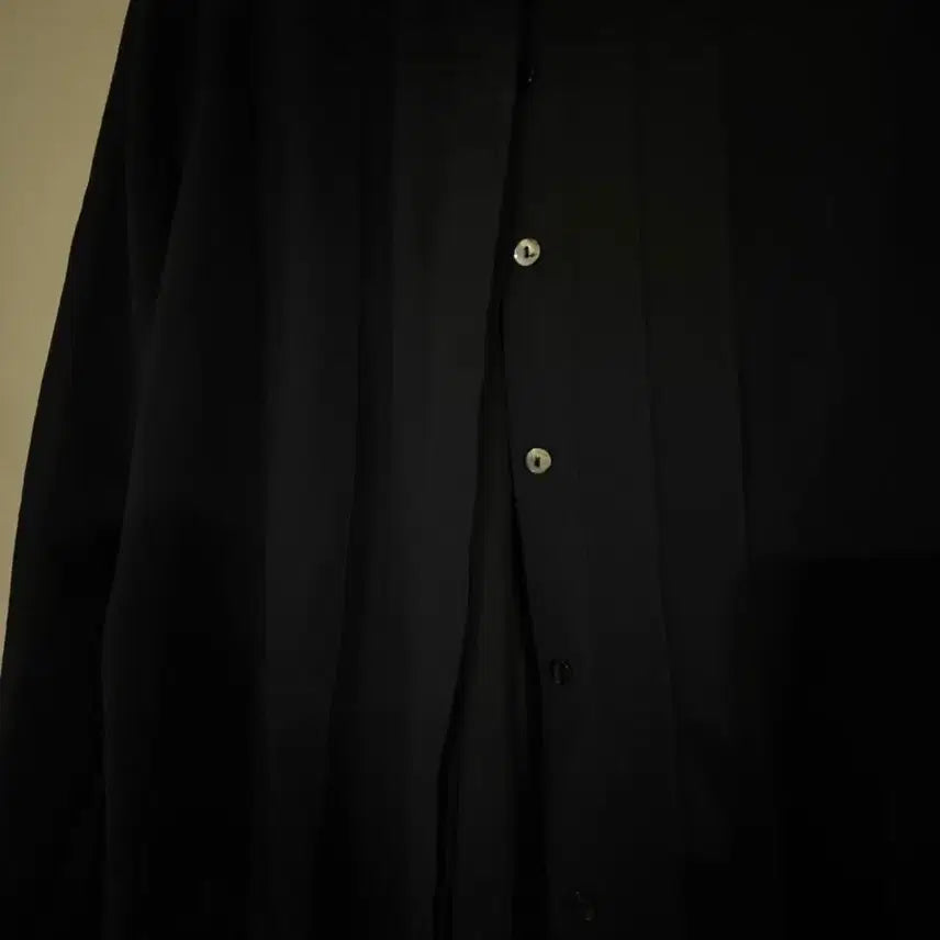 [BUNJANG] Navy Sheer Blouse / 진네이비 시스루 셔츠