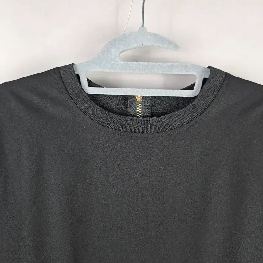 [SOLD OUT] [무료배송]여성 F 루즈핏 스판 바스락 원단 긴팔 롱 원피스 블랙
