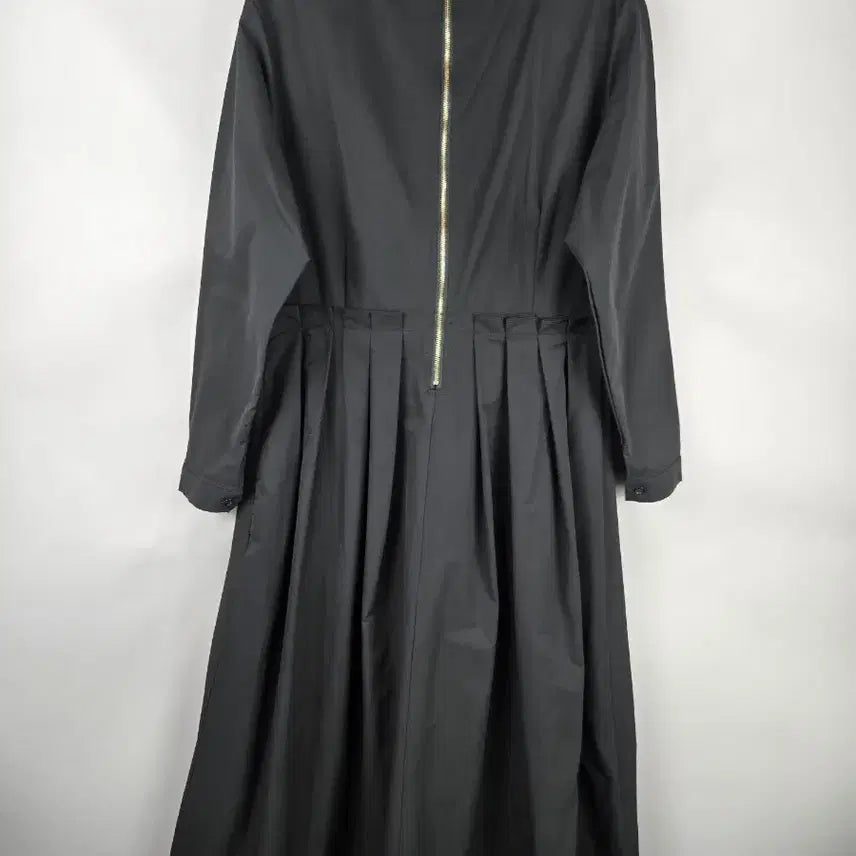 [SOLD OUT] [무료배송]여성 F 루즈핏 스판 바스락 원단 긴팔 롱 원피스 블랙