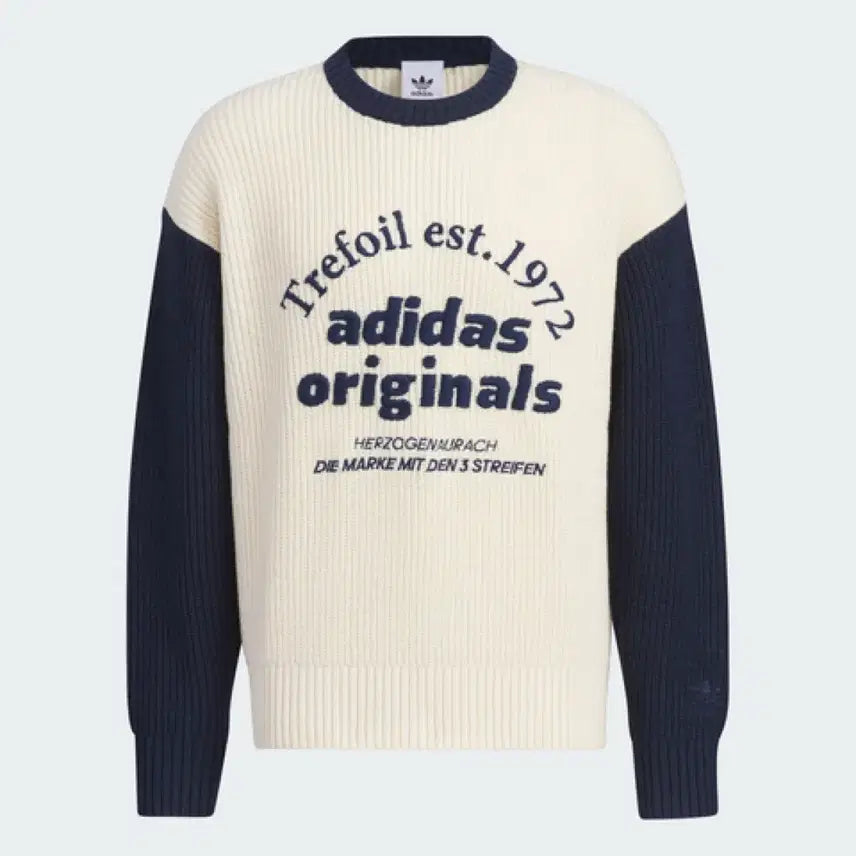 [BUNJANG] Adidas Classic Sports Sweater Navy / 아디다스 클래식 스포츠 스웨터 네이비
