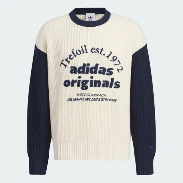 [BUNJANG] Adidas Classic Sports Sweater Navy / 아디다스 클래식 스포츠 스웨터 네이비