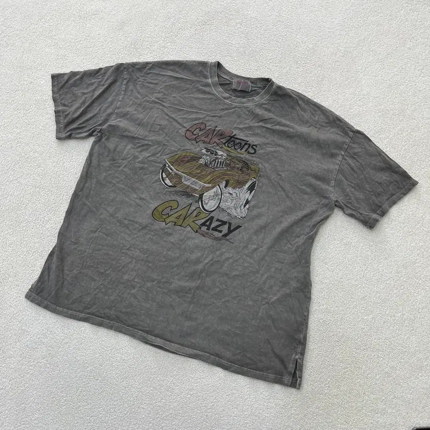 [BUNJANG] Vintage Printed Short Sleeve T-shirt / 실측확인 빈티지 프린팅 반팔티 0414M