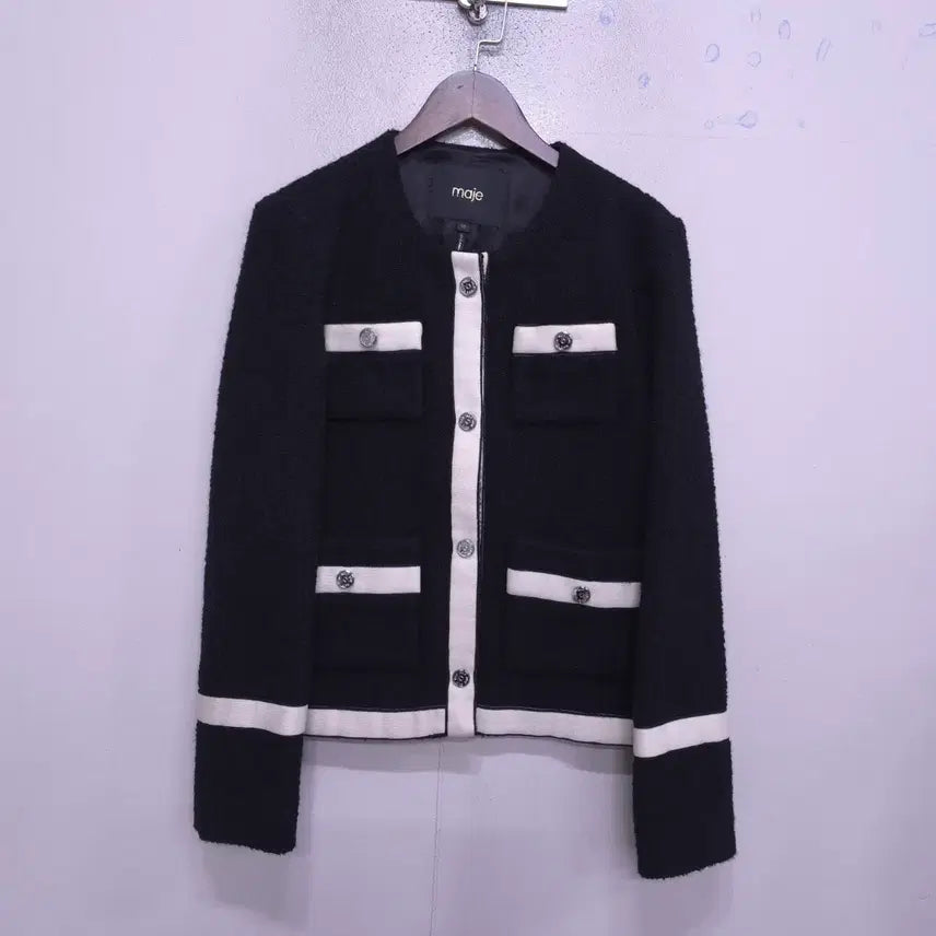 [SOLD OUT] 마쥬) 여성 빌리아 트위드 블랙 자켓 - 55