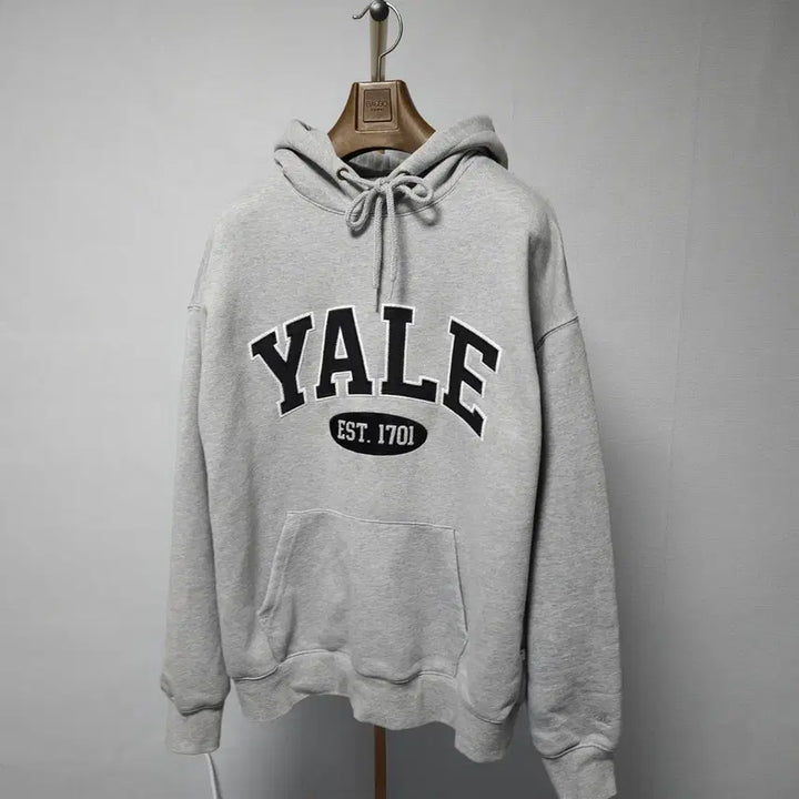 [BUNJANG] Yale Arch Logo Gray Hoodie / M ) 예일 YALE 아치로고 회색 후드티