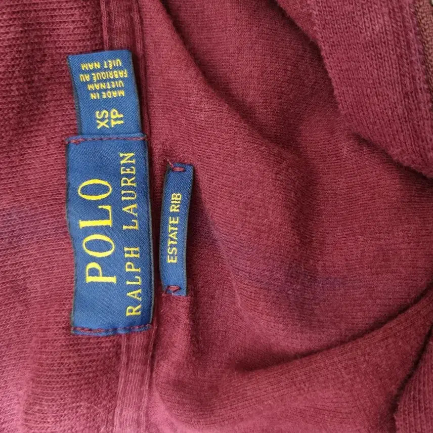 [BUNJANG] Polo Ralph Lauren Half-Zip Knit Sweater Burgundy / 폴로 랄프로렌 반집업 니트 버건디