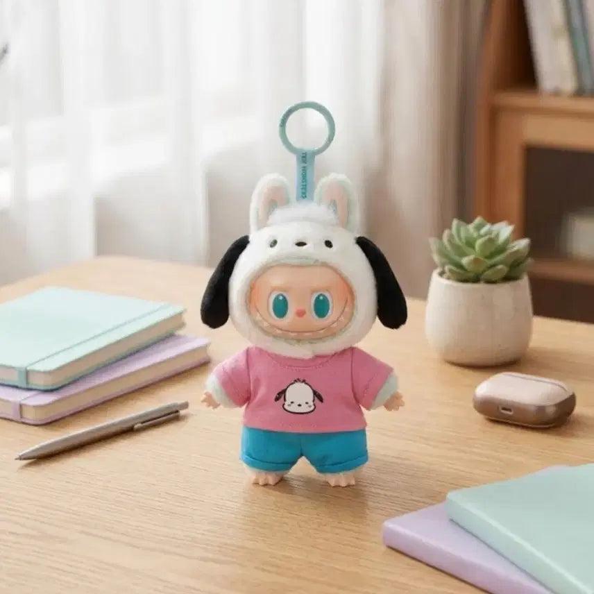 [BUNJANG] Labubu Pochacco Doll Keychain / 라부부 포차코