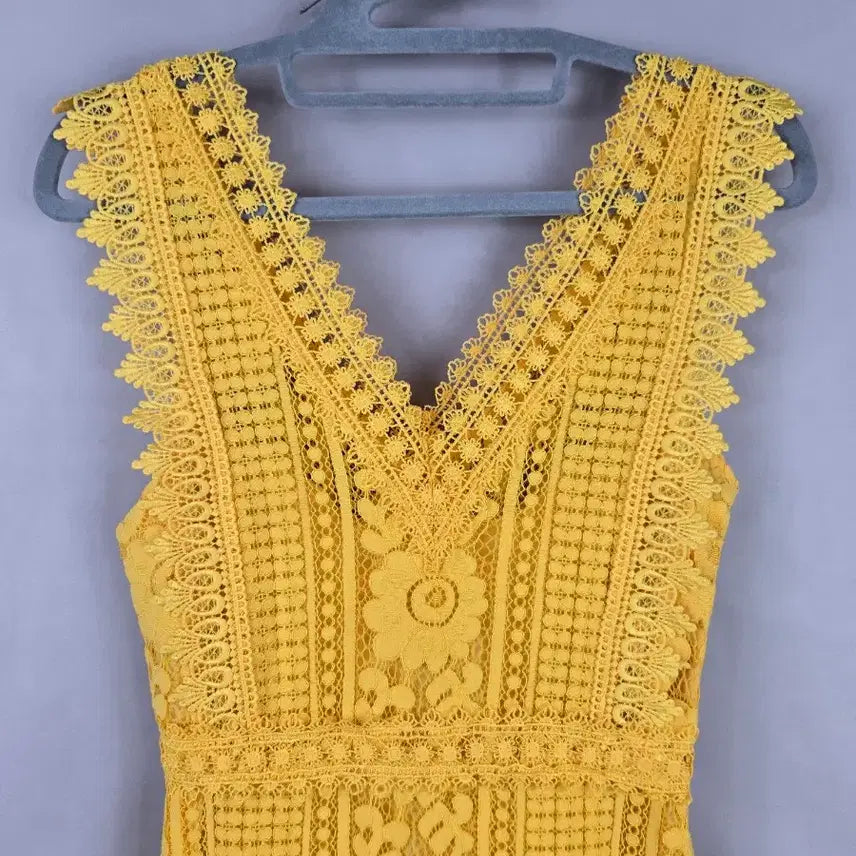 [BUNJANG] Mango USA2 Lace Sleeveless Cocktail Dress / [무료배송]망고 USA2 레이스 민소매 칵테일 드레스 원피스