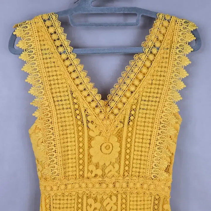 [BUNJANG] Mango USA2 Lace Sleeveless Cocktail Dress / [무료배송]망고 USA2 레이스 민소매 칵테일 드레스 원피스
