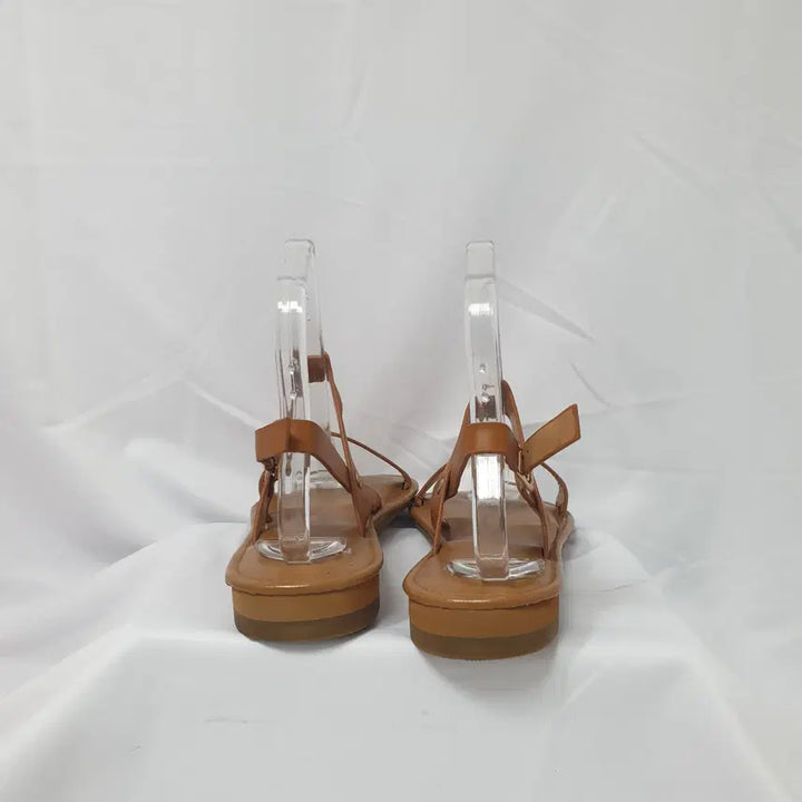 [BUNJANG] Vintage Hasuh Brown Flat Sandals / 빈티지하서 240 나인 백 스트랩 플랫 샌들 브라운 슬리퍼