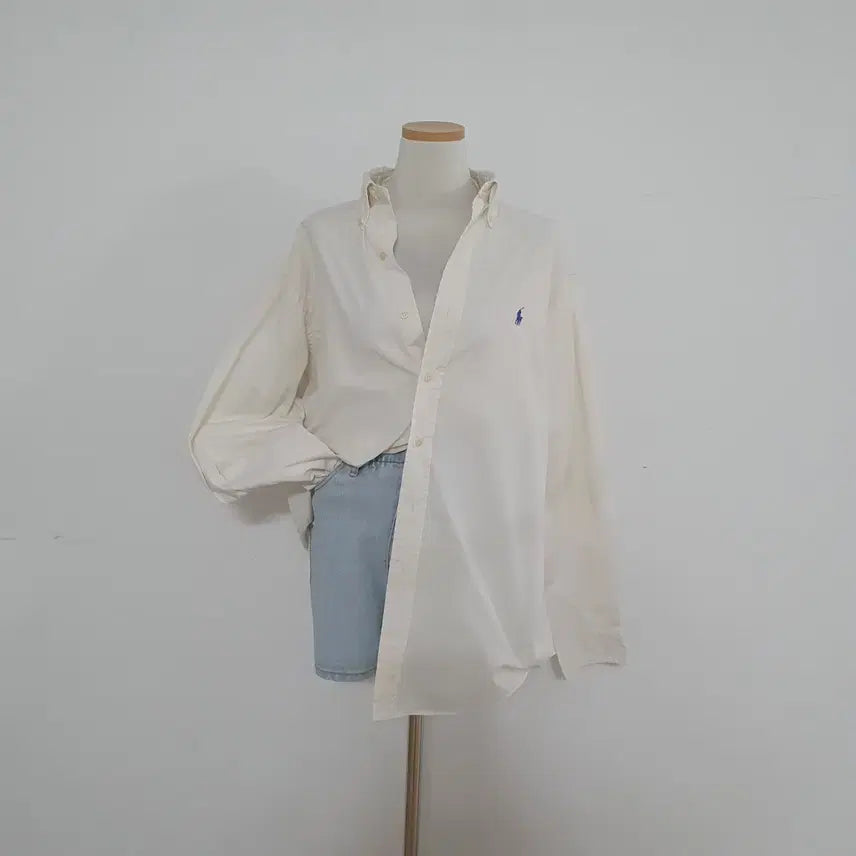 [BUNJANG] Polo Ralph Lauren Cream Ivory Shirt / No.26041203 폴로 랄프로렌 크림아이보리 셔츠 남방