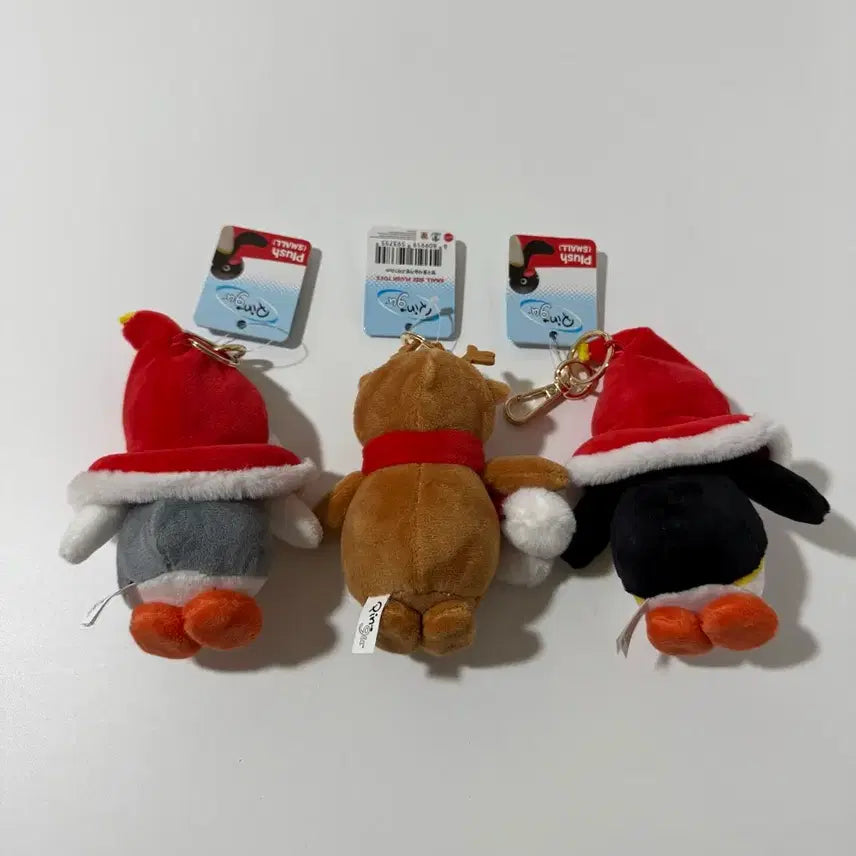 [BUNJANG] Pingu Pinga Winter Cape and Rudolph Bag Charm Keychain / 핑구 핑가 겨울 망토,루돌프 가방고리 인형 키링