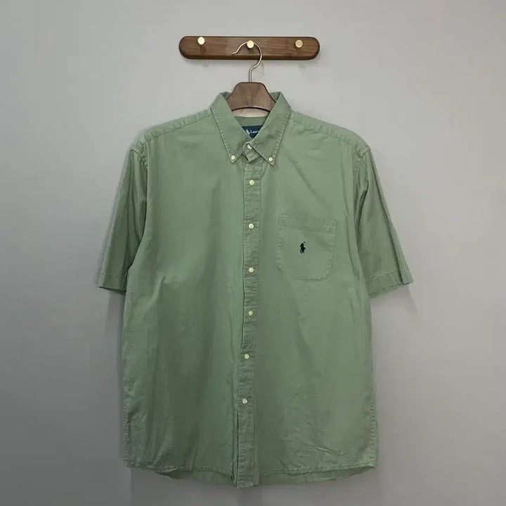 [BUNJANG] Polo Ralph Lauren Pastel Green Short Sleeve Shirt / 폴로 랄프로렌 파스텔 그린 반팔 셔츠 H2456