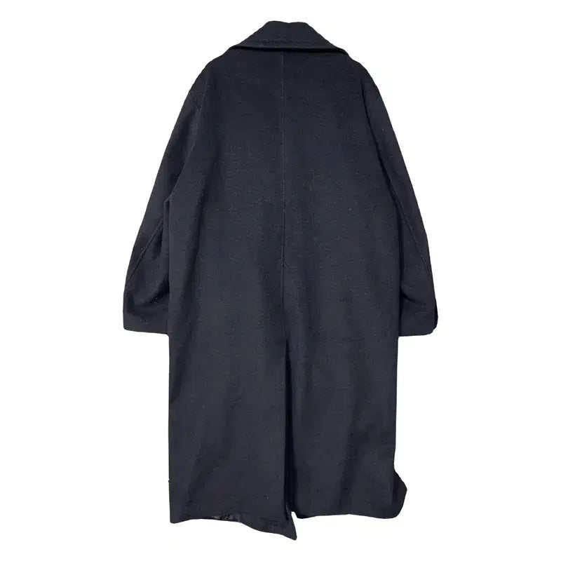 [BUNJANG] MIXXO Black Button Wool Blend Oversized Coat / 미쏘 블랙 버튼 울 오버핏 코트 S
