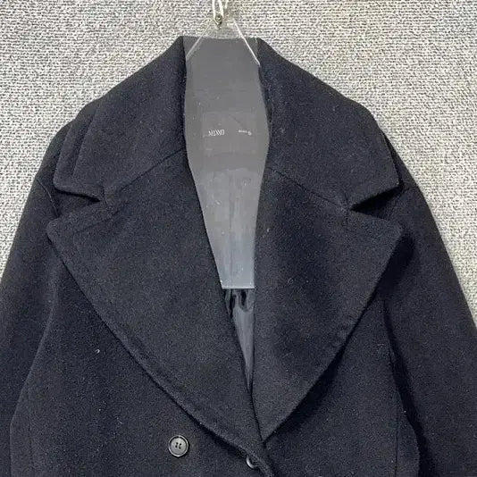 [BUNJANG] MIXXO Black Button Wool Blend Oversized Coat / 미쏘 블랙 버튼 울 오버핏 코트 S