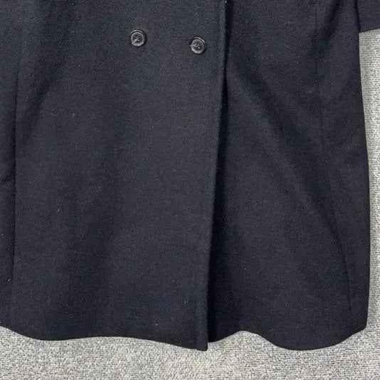[BUNJANG] MIXXO Black Button Wool Blend Oversized Coat / 미쏘 블랙 버튼 울 오버핏 코트 S