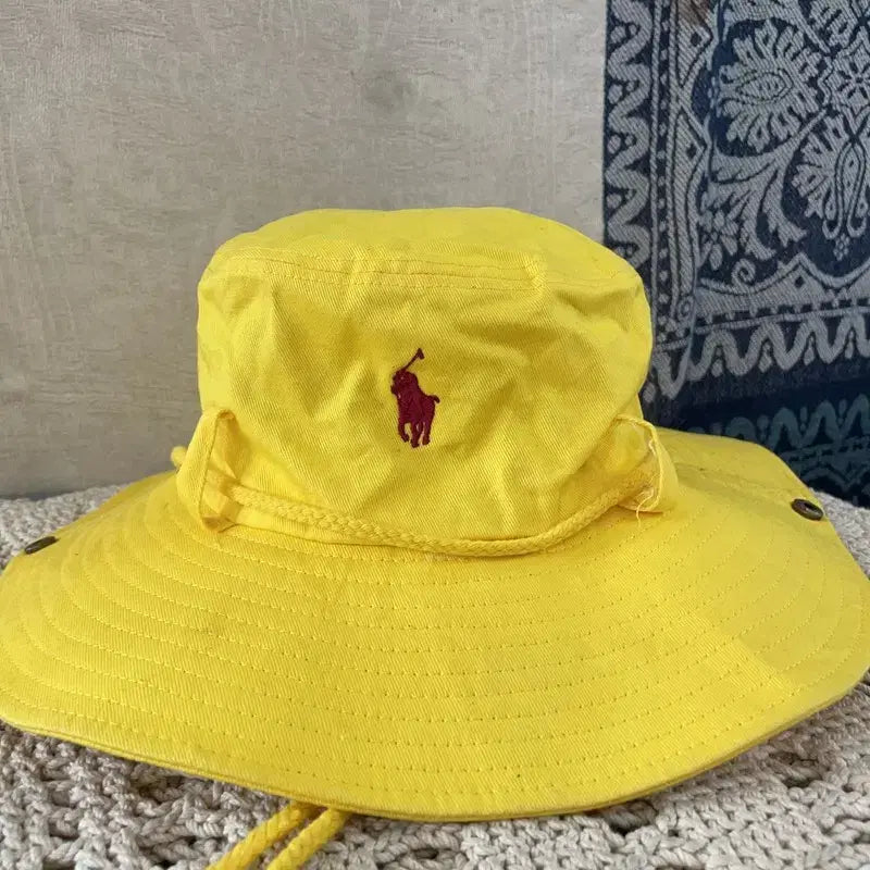 [BUNJANG] Polo Ralph Lauren Vintage Yellow Safari Hat / [F] 폴로랄프로렌 빈티지 옐로우 사파리햇 버킷햇 모자