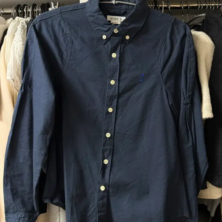 [BUNJANG] eonts Garden Tape Shirt Navy Size 2 / 에옹쓰 가든 테이프 셔츠 네이비 2 사이즈