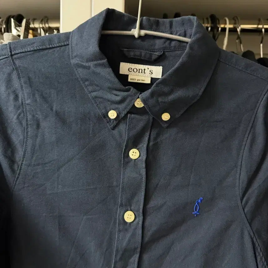 [BUNJANG] eonts Garden Tape Shirt Navy Size 2 / 에옹쓰 가든 테이프 셔츠 네이비 2 사이즈