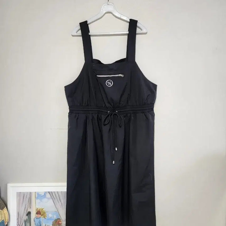 [BUNJANG] A/R Black Long Overall Dress / A/R 블랙 멜빵 롱원피스