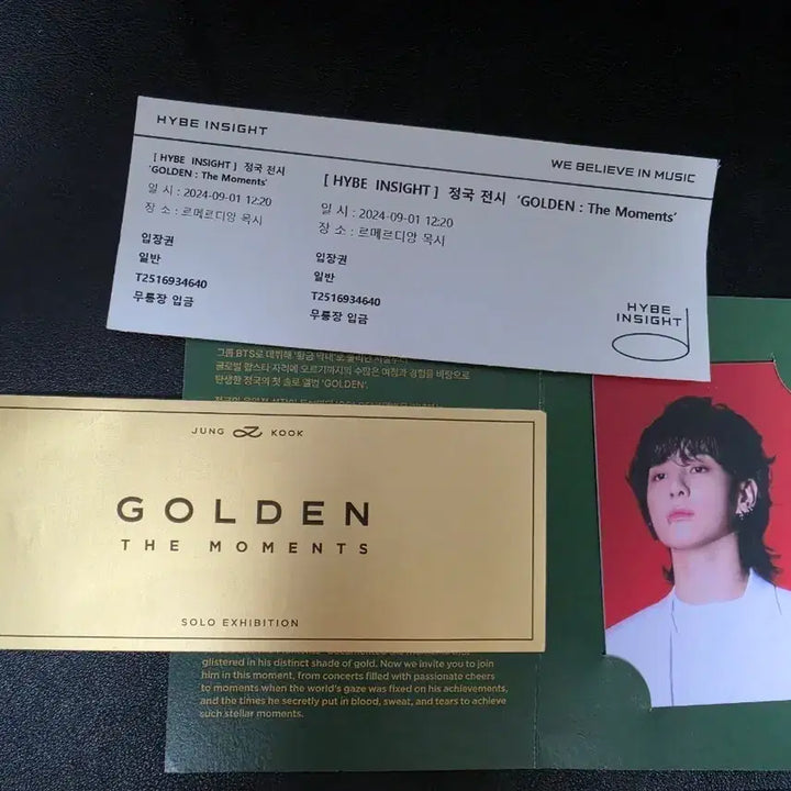 [BUNJANG] BTS Jungkook Golden Exhibition Photocard + Ticket Set / 정국 골든 전시 포카+티켓+골든티켓