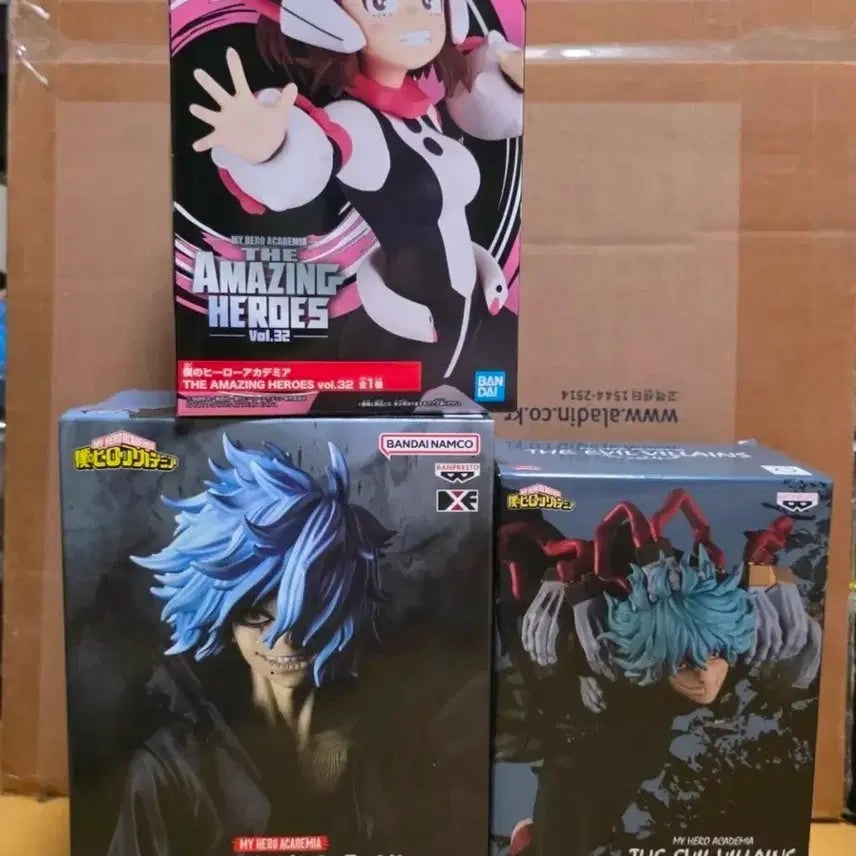 [BUNJANG] My Hero Academia Shigaraki &amp; Uraraka Figure Bundle Set / 히로아카 피규어 시가라키, 우라라카 3개 일괄