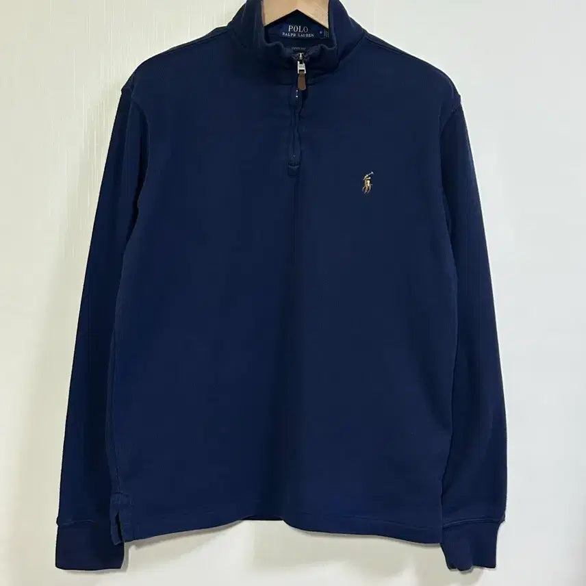[BUNJANG] Polo Ralph Lauren High Neck Half-Zip Knit Sweater / QR 폴로랄프로렌 하이넥 하프집업 춘추니트/M/100/네이비