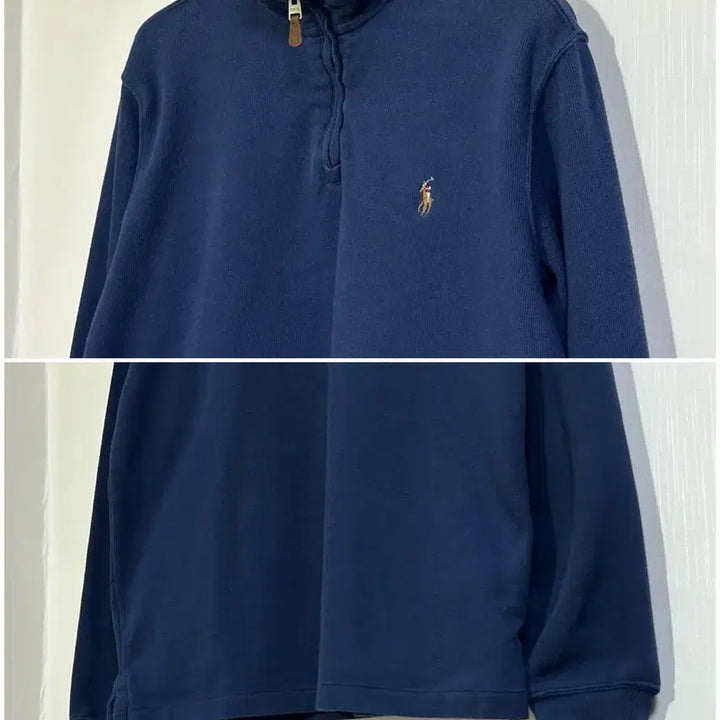 [BUNJANG] Polo Ralph Lauren High Neck Half-Zip Knit Sweater / QR 폴로랄프로렌 하이넥 하프집업 춘추니트/M/100/네이비
