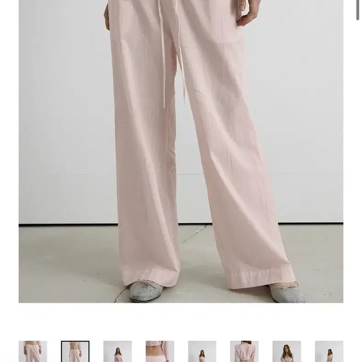 [BUNJANG] Overdue Flare Cotton Sheer Pants - Baby Pink / [미개봉] 오버듀플레어 코튼 쉬어 팬츠 베이비 핑크