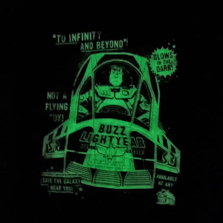 [BUNJANG] Disney Toy Story Buzz Lightyear Glow-in-the-Dark Short Sleeve T-Shirt / 디즈니 토이스토리 버즈 야광 반팔