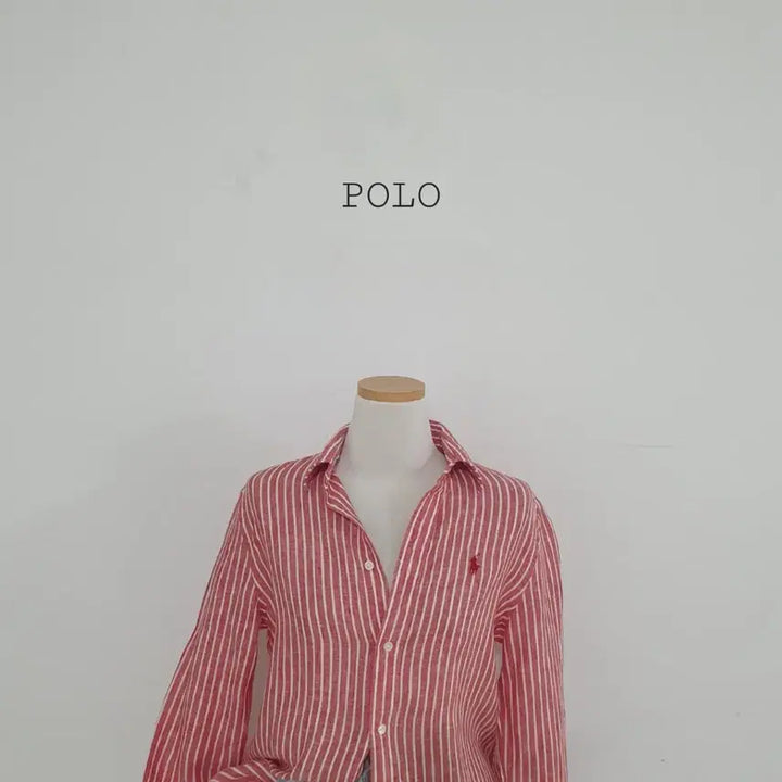 [BUNJANG] Polo Ralph Lauren Pastel Pink Stripe Linen Shirt / No.26051408 폴로 랄프로렌 스트라이프 린넨셔츠 린넨남방