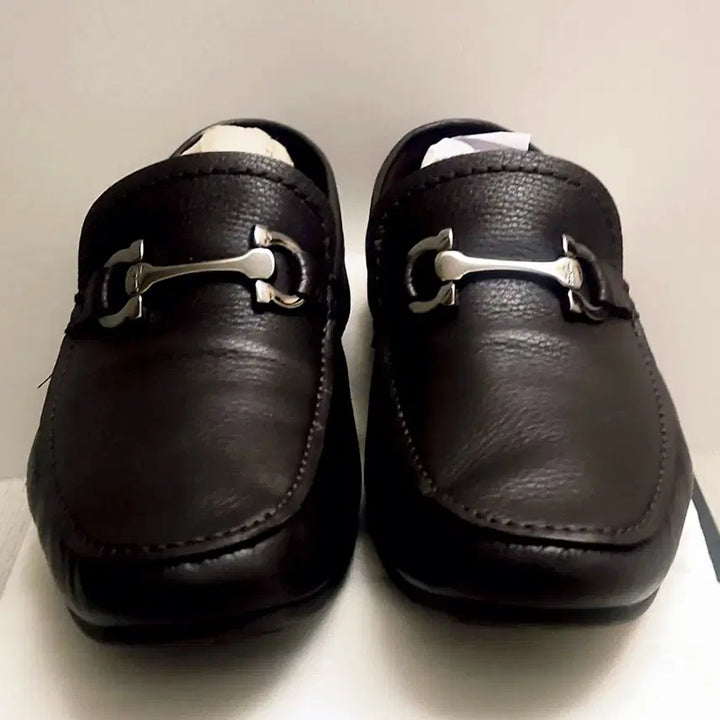[BUNJANG] Ferragamo Gancini Dark Brown Loafers / [정품] 페라가모 간치니 다크 브라운 로퍼 남성 드라이빙슈즈/상태 A